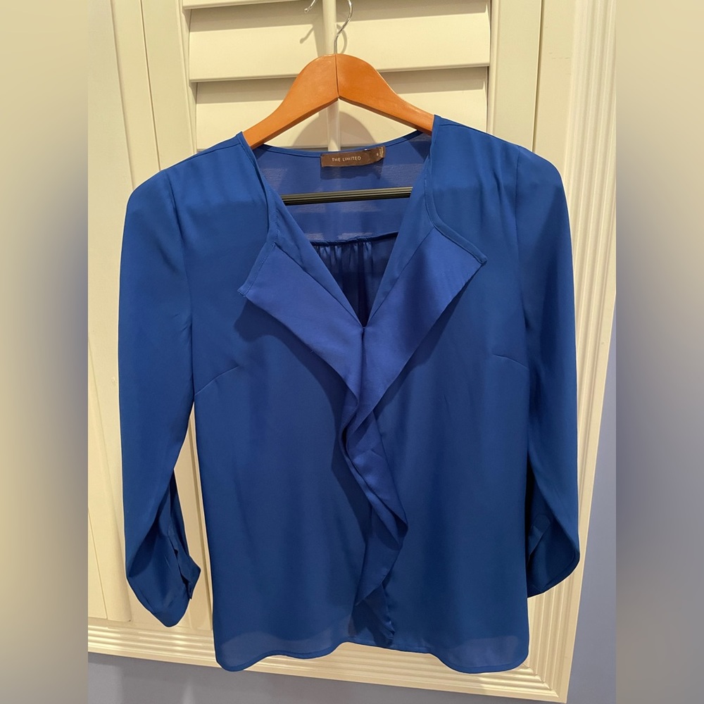 Blue long sleeve blouse - small - The Limited